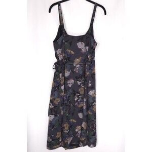 ARITZIA WILFRED Women’s Wrap Midi Dress MEDIUM Gray 100% Silk CRL4-8692DP-17
